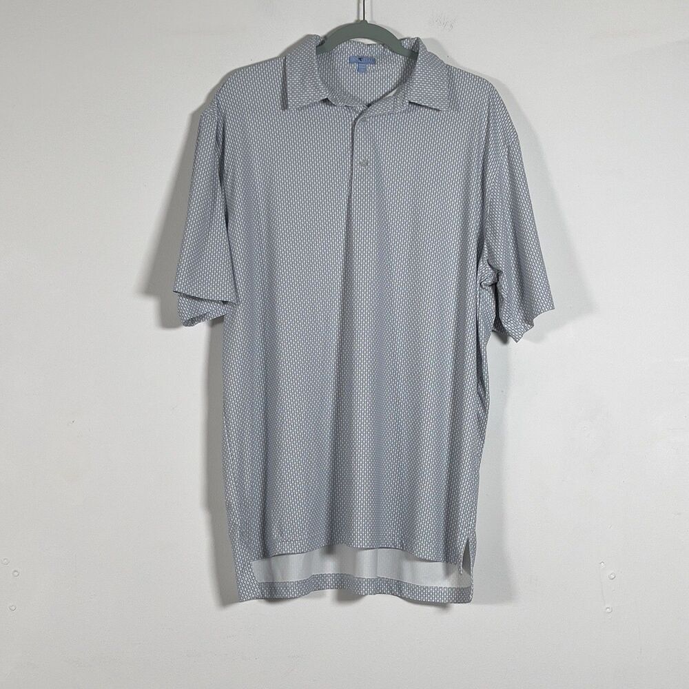 GenTeal Golf Polo Shirt Mens Sz XL White Baseball Print Short Sleeve Duck Logo
